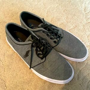 Men’s Ralph Lauren Polo sneakers, charcoal gray, size 10.5
